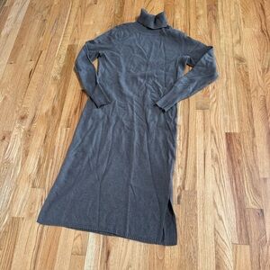 prAna Figaro Turtleneck Long Sleeve Sweater Knit Dress Size Medium Brown